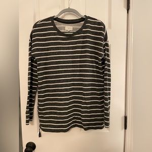 Lou & Grey stripped T (or very light sweat shirt) with cool side seam zipper